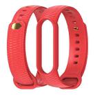 For Xiaomi Mi Band 5/6/7 Mijobs Solid Color Honeycomb Silicone Watch Band(Red) - 1