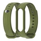 For Xiaomi Mi Band 5/6/7 Mijobs Solid Color Honeycomb Silicone Watch Band(Army Green) - 1