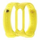 For Xiaomi Mi Band 5/6/7 Mijobs Translucent Color Honeycomb Silicone Watch Band(Yellow) - 1