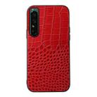 For Sony Xperia 1 IV Crocodile Texture Genuine Leather Phone Case(Red) - 1