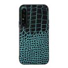 For Sony Xperia 1 IV Crocodile Texture Genuine Leather Phone Case(Cyan Blue) - 1