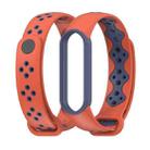 For Xiaomi Mi Band 5/6/7 Mijobs Sport Two-color TPU Watch Band(Orange+Midnight Blue) - 1