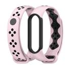 For Xiaomi Mi Band 5/6/7 Mijobs Sport Two-color TPU Watch Band(Pink+Black) - 1