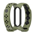 For Xiaomi Mi Band 5/6/7 Mijobs Sport Two-color TPU Watch Band(Army Green+Black) - 1