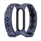For Xiaomi Mi Band 5/6/7 Mijobs Sport Two-color TPU Watch Band(Midnight Blue+Black) - 1