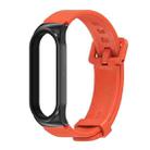 For Xiaomi Mi Band 3/4/5/6 Mijobs CS Silicone Waterproof Watch Band(Orange+Black) - 1