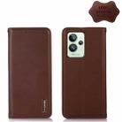 For OPPO Realme GT2 Pro KHAZNEH Nappa Top Layer Cowhide Leather Phone Case(Brown) - 1