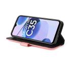 For OPPO Realme C35 Stitching-Color Flip Leather Phone Case(Pink) - 5