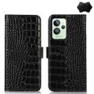 For OPPO Realme GT2 Pro Crocodile Top Layer Cowhide Leather Phone Case(Black) - 1