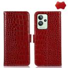 For OPPO Realme GT2 Pro Crocodile Top Layer Cowhide Leather Phone Case(Red) - 1