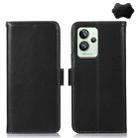 For OPPO Realme GT2 Pro Crazy Horse Top Layer Cowhide Leather Phone Case(Black) - 1