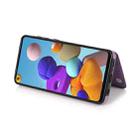 For Samsung Galaxy A21s Double Buckle Mandala PU+TPU Phone Case(Purple) - 5