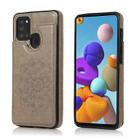 For Samsung Galaxy A21s Double Buckle Mandala PU+TPU Phone Case(Grey) - 1