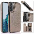 For Samsung Galaxy S21 5G Double Buckle Mandala PU+TPU Phone Case(Grey) - 1