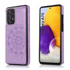 For Samsung Galaxy A72 Double Buckle Mandala PU+TPU Phone Case(Purple) - 1