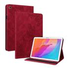 For Huawei MatePad T 10s/Enjoy Tablet 2 Butterfly Flower Embossed Leather Tablet Case(Red) - 1