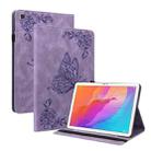 For Huawei MatePad T 10s/Enjoy Tablet 2 Butterfly Flower Embossed Leather Tablet Case(Purple) - 1