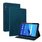 For Huawei MediaPad T5 Butterfly Flower Embossed Leather Tablet Case(Blue) - 1