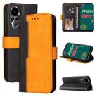 For Infinix Hot 11S Stitching-Color Horizontal Flip Leather Case(Orange) - 1