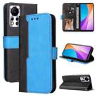 For Infinix Hot 11S NFC Stitching-Color Horizontal Flip Leather Case(Blue) - 1