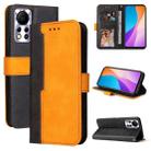 For Infinix Hot 11S NFC Stitching-Color Horizontal Flip Leather Case(Orange) - 1