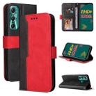 For Infinix Hot 11 Stitching-Color Horizontal Flip Leather Case(Red) - 1