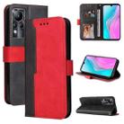 For Infinix Note 11 Stitching-Color Horizontal Flip Leather Case(Red) - 1