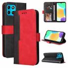 For Infinix Smart 6 Stitching-Color Horizontal Flip Leather Case(Red) - 1