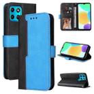 For Infinix Smart 6 Stitching-Color Horizontal Flip Leather Case(Blue) - 1