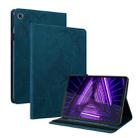 For Lenovo M10 Plus 10.3 TB-X606F/TB-X606X Butterfly Flower Embossed Leather Tablet Case(Blue) - 1