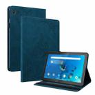 For Lenovo Tab M10 TB-X605L/X605F Butterfly Flower Embossed Leather Tablet Case(Blue) - 1