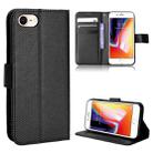 For iPhone SE 2022 / SE 2020 / 8 / 7 Diamond Texture Leather Phone Case(Black) - 1