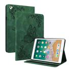 Butterfly Flower Embossed Leather Tablet Case For iPad 9.7 inch 2017 / 2018(Green) - 1