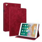 Butterfly Flower Embossed Leather Tablet Case For iPad 9.7 inch 2017 / 2018(Red) - 1