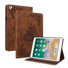 Butterfly Flower Embossed Leather Tablet Case For iPad 9.7 inch 2017 / 2018(Brown) - 1