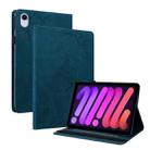 For iPad mini 6 Butterfly Flower Embossed Leather Tablet Case(Blue) - 1