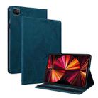 For iPad Pro 11 2022 / 2021 / 2020 / 2018 / Air 2020 10.9 Butterfly Flower Embossed Leather Tablet Case(Blue) - 1