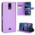 For BLU View 3 B140DL Diamond Texture Leather Phone Case(Purple) - 1