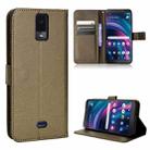 For BLU View 3 B140DL Diamond Texture Leather Phone Case(Brown) - 1