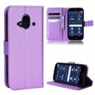 For Fujitsu F-52B Diamond Texture Leather Phone Case(Purple) - 1