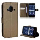 For Fujitsu F-52B Diamond Texture Leather Phone Case(Brown) - 1