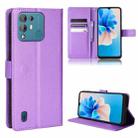 For Blackview A55 Pro Diamond Texture Leather Phone Case(Purple) - 1