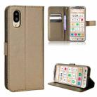 For Sharp Simple Sumaho 6 Diamond Texture Leather Phone Case(Brown) - 1