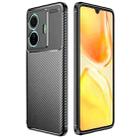 For vivo S15e Carbon Fiber Texture Shockproof TPU Phone Case(Black) - 1