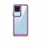 For Xiaomi Poco F4 Colorful Series Acrylic + TPU Phone Case(Transparent Pink) - 1