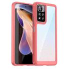 For Xiaomi Poco X4 NFC 5G Colorful Series Acrylic + TPU Phone Case(Red) - 1