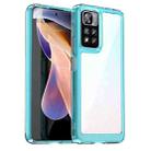 For Xiaomi Poco X4 NFC 5G Colorful Series Acrylic + TPU Phone Case(Transparent Blue) - 1