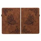For Samsung Galaxy Tab A 10.1 2019 T510/T515 Butterfly Flower Embossed Leather Tablet Case(Brown) - 2