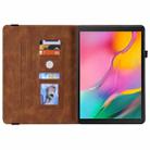 For Samsung Galaxy Tab A 10.1 2019 T510/T515 Butterfly Flower Embossed Leather Tablet Case(Brown) - 5