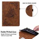 For Samsung Galaxy Tab A 10.1 2019 T510/T515 Butterfly Flower Embossed Leather Tablet Case(Brown) - 6